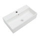 preview thumbnail 7 of 6, White Ceramic Rectangular Wall Mounted Bathroom Sink with Faucet Hole and Overflow 21" x 12"