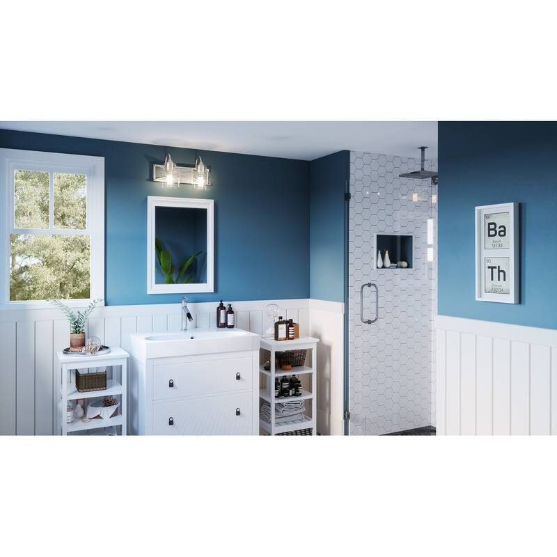Bartley 2-Light Brushed Nickel Vanity Light