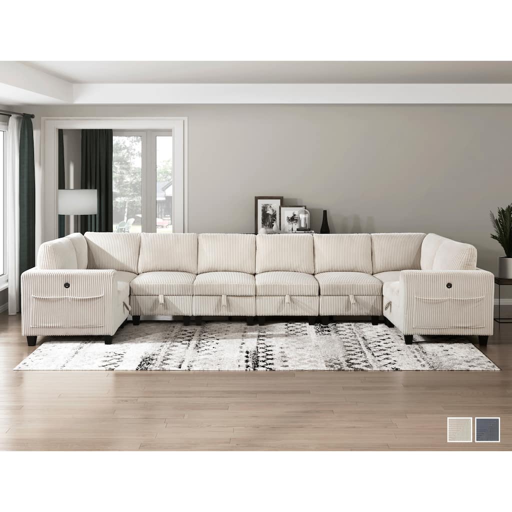 Kenlis 8-Piece Modular Sectional Sofa with Storage