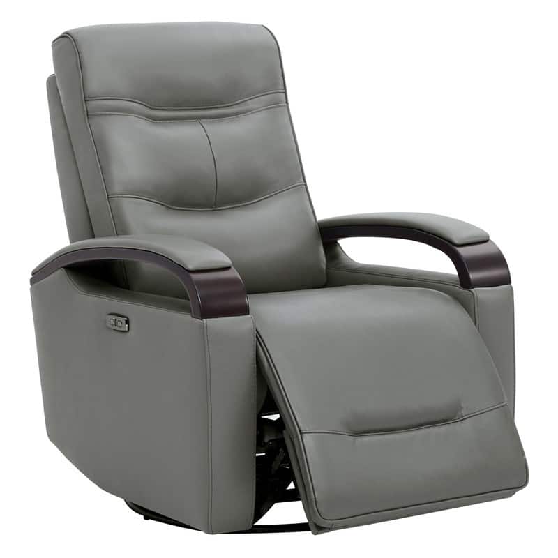 Spruce & Spring Regan Leather Power Recliner Swivel Glider Rocker with Power Headrest