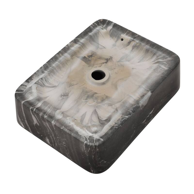 Lordear 19"x15" Rectangular Marble Ceramic Bathroom Vessel Sink