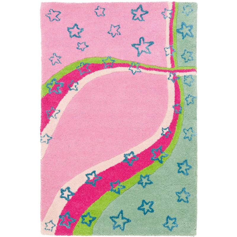 SAFAVIEH Handmade Kids Nohely Wool Rug - 2' x 3' - Green/Pink