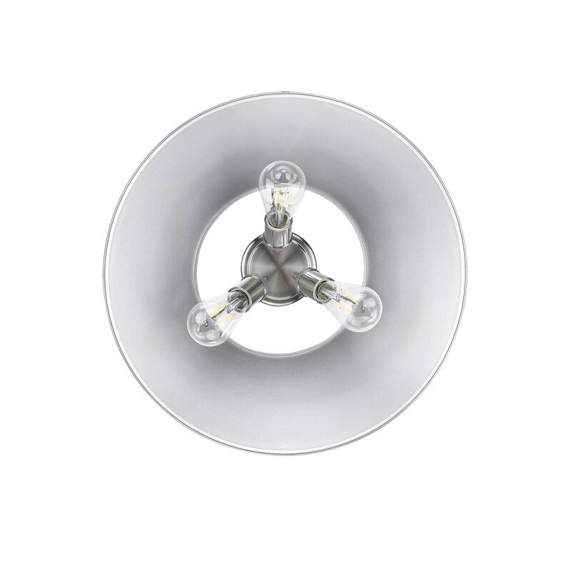 Yep by Golden Lighting Orwell 3-light Flush Mount in Pewter - Silver