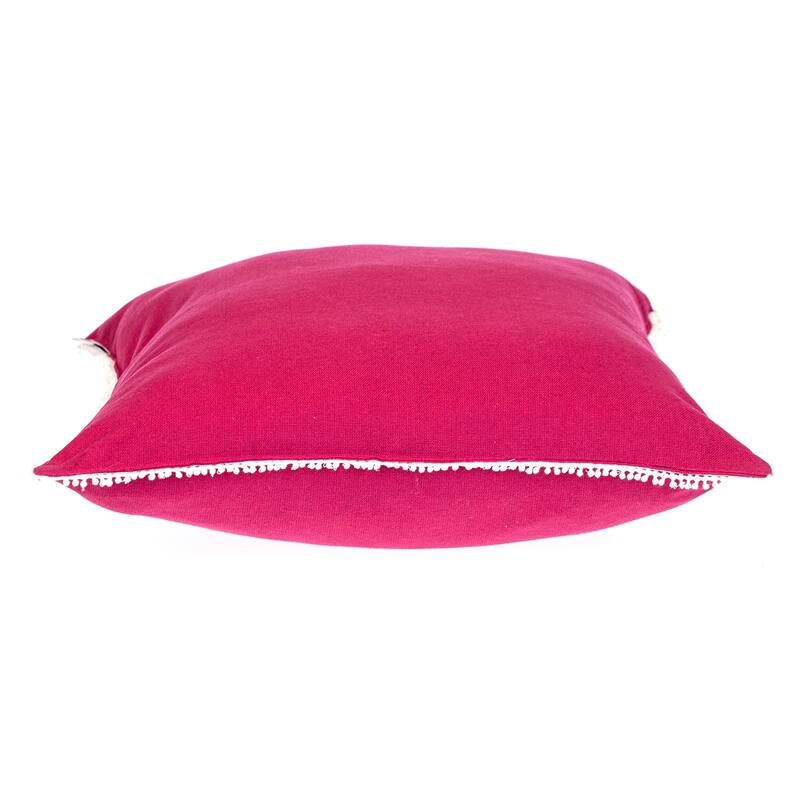HomeRoots 16" Pink Cotton Throw Pillow