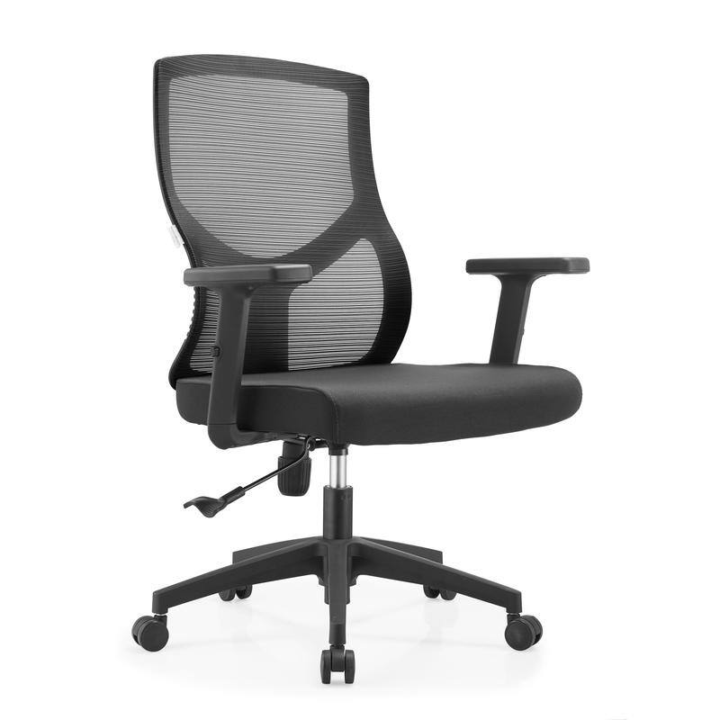 Glen Series Ergonomic Swivel Adjustable Mesh Executive Office Desk Chair with Lumbar Support, Arms, For Work or Home Office - Black