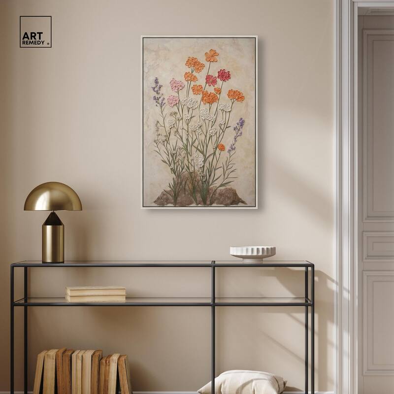 Sculpted Flora Frieze II Canvas by Art Remedy