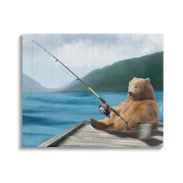 Stupell Bear Fishing Pole Lake Dock Canvas Wall Art by Elizabeth Medley - Bed Bath & Beyond - 37553093 Stupell Bear Fishing Pole Lake Dock Canvas Wall Art by Elizabeth Medley - Bed Bath & Beyond - 37553093