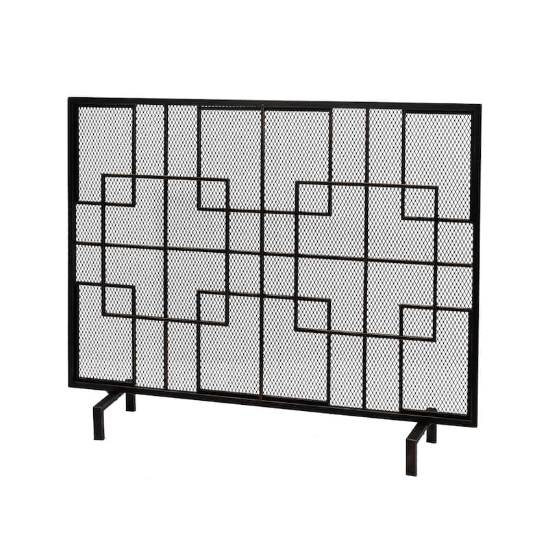 Alamance Modern Single Panel Fireplace screen by Christopher Knight Home - N/A