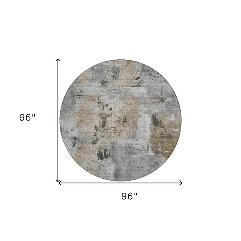 HomeRoots Abstract Transitional Rectangle Outdoor Rug