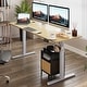 preview thumbnail 24 of 51, Futzca Height Adjustable Electric Standing Desk Sit Stand Computer Stand up Desk with Splice Board Honey/White63*24