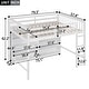 preview thumbnail 8 of 9, Full Size Loft Bed with 8 Open Storage Shelves and Built-in Ladder, Gray N/A
