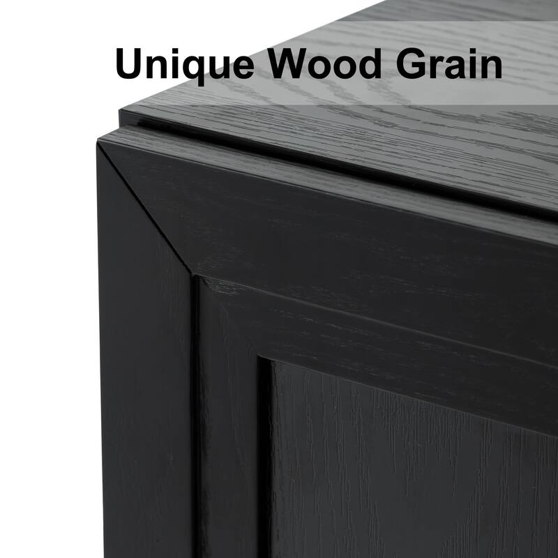 62"Lx36"H Solid Wood Kitchen Pantry Sideboard Buffet Cabinet Storage with Adjustable Shelves