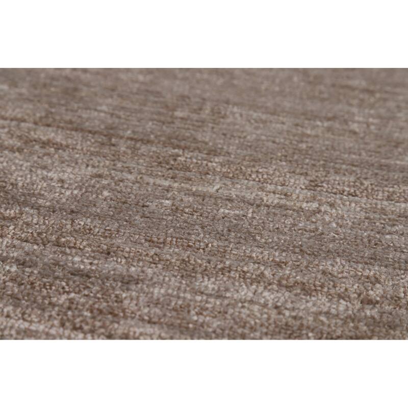 Brown Gabbeh Oriental Area Rug Hand-Knotted Silk Carpet - 8'11" x 11'8"