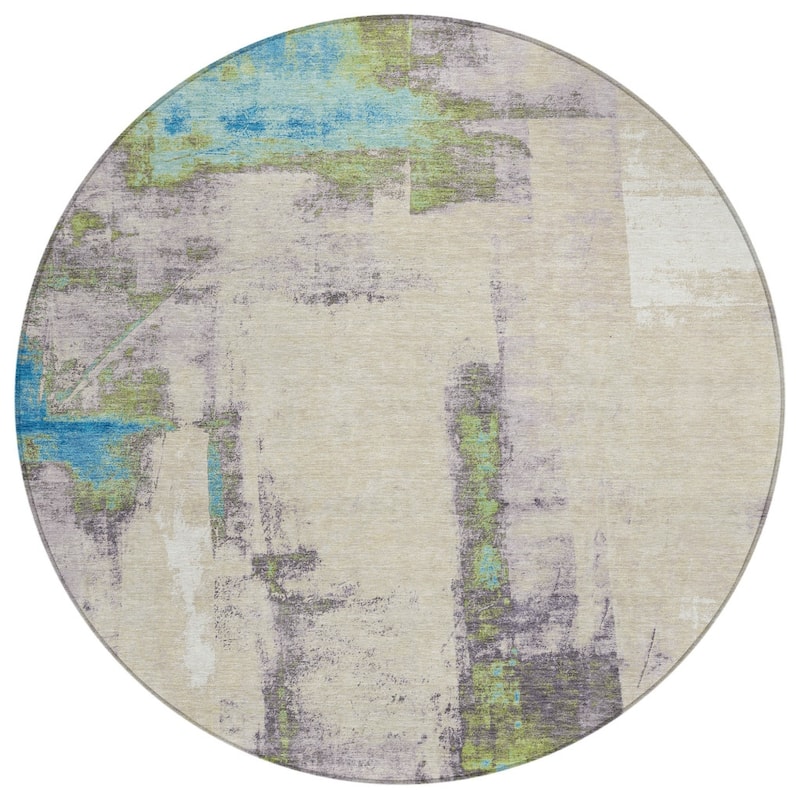 HomeRoots Abstract Transitional Rectangle Outdoor Rug