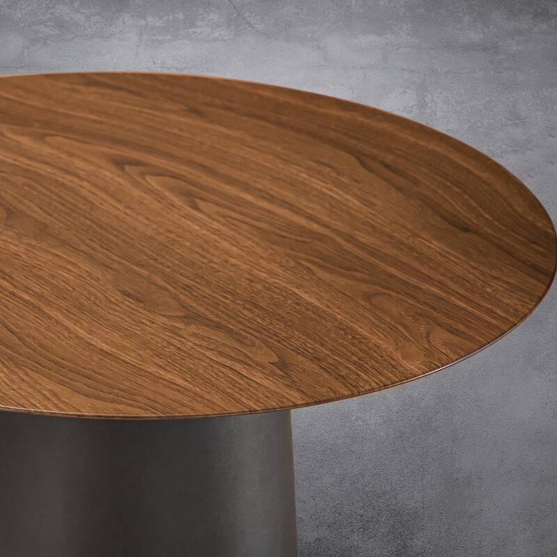 CraftHome Outdoor Modern and Elegant Single Round Coffee Table with Sturdy Iron Base