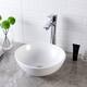 13 in. x 13 in. Round Bowl Modern Bathroom Above in White Porcelain ...