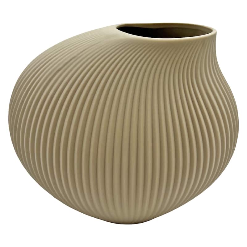 7 Inch Wide Modern Ceramic Vase for Flowers
