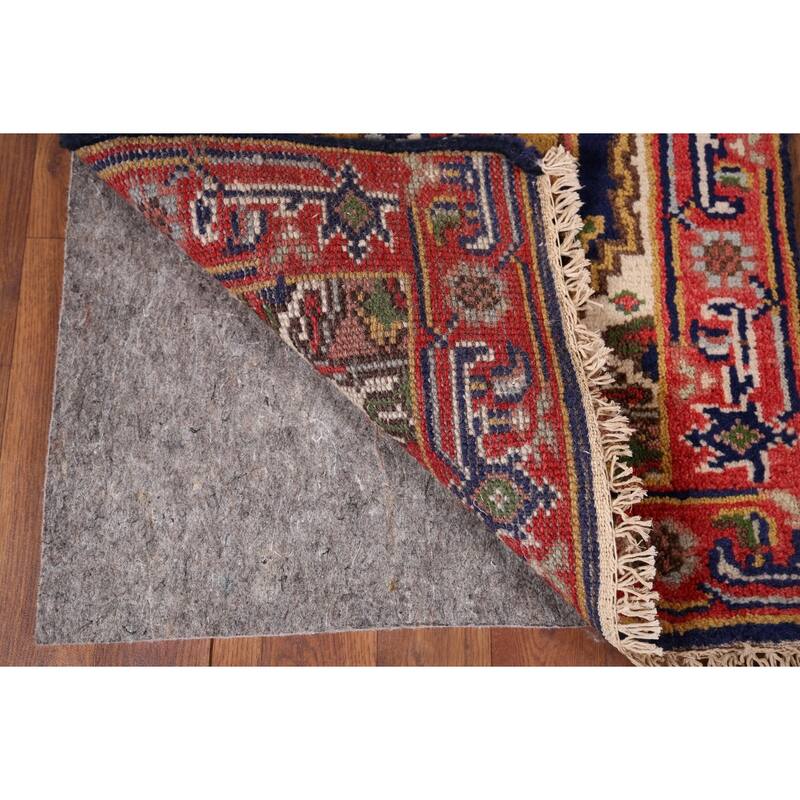 Navy Blue Heriz Serapi Accent Rug Handmade Traditional Wool Carpet - 2'0" x 3'0"