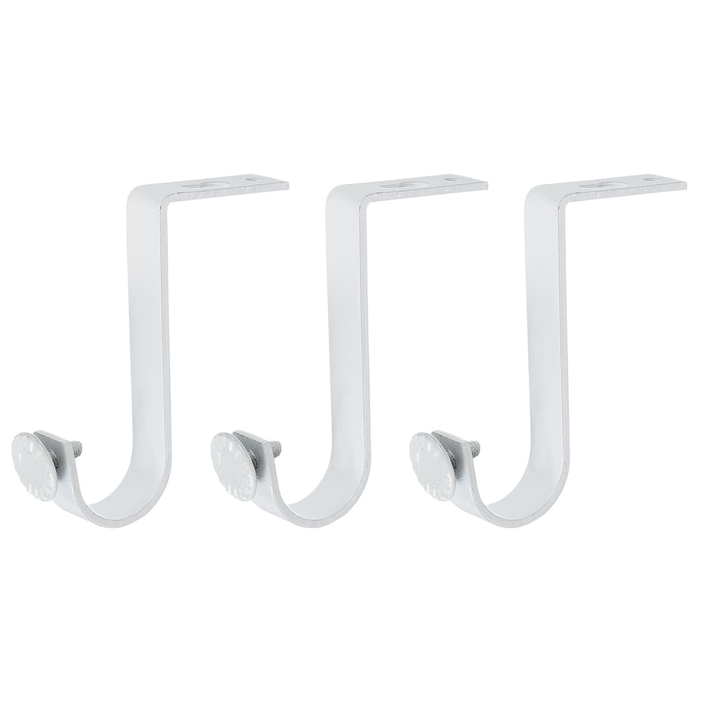 3Pcs Ceiling Mount Curtain Rod Brackets, Drapery Holder