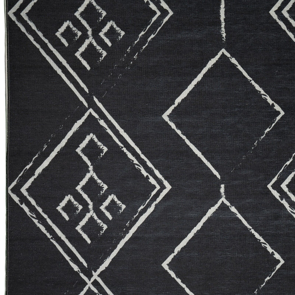 Machine Washable-Eco-Friendly Area Rug With Non-Slip Backing Aspen Tribal Moroccan Bohemian Design