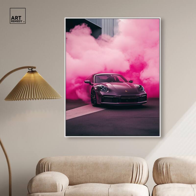 Turbocharged Pink Canvas by Art Remedy