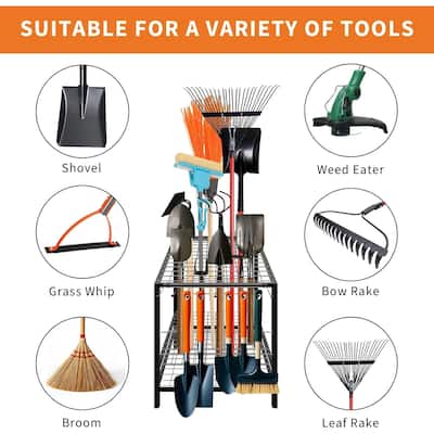 Yard Tool Organizer, Heavy Duty Garden Tool Organizer for Garage