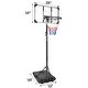 preview thumbnail 9 of 35, Adjustable Basketball Hoop for Teens, Portable Basketball Goal with 28" Backboard and Wheels, Indoor Outdoor Use