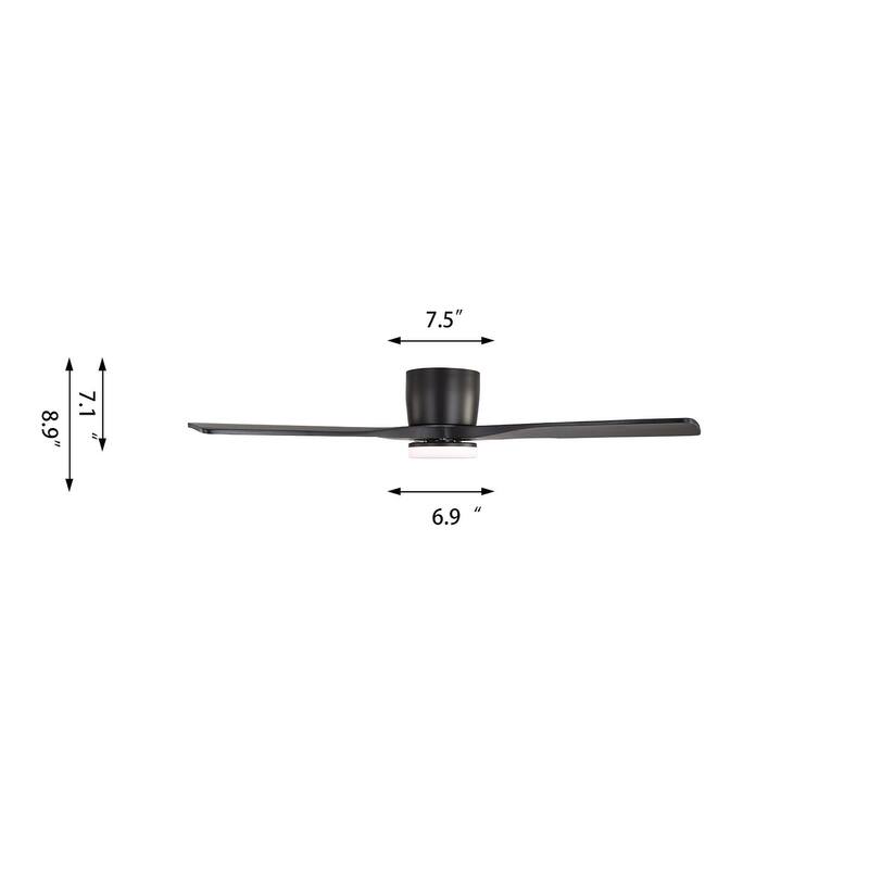 48In 3Blade Dc Motor Indoor Ceiling Fan With Light Kit And Remote