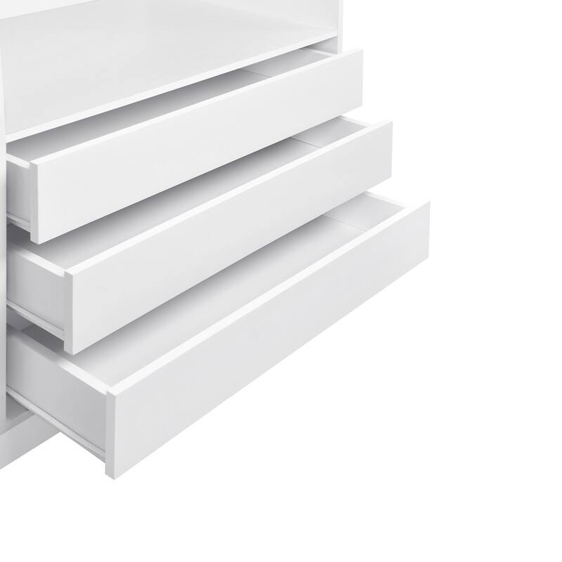 Roomfitters Open Wardrobe Closet System, Freestanding Armoire and Large Storage Organizer with Hanging Rails