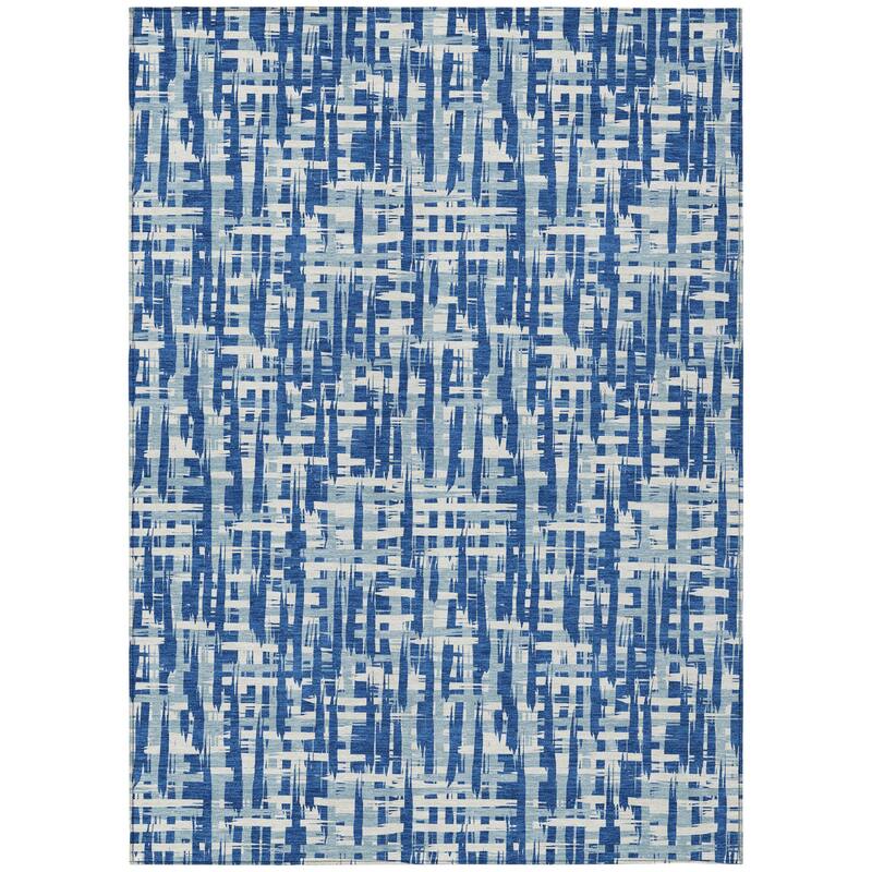 HomeRoots Abstract Transitional Rectangle Outdoor Rug