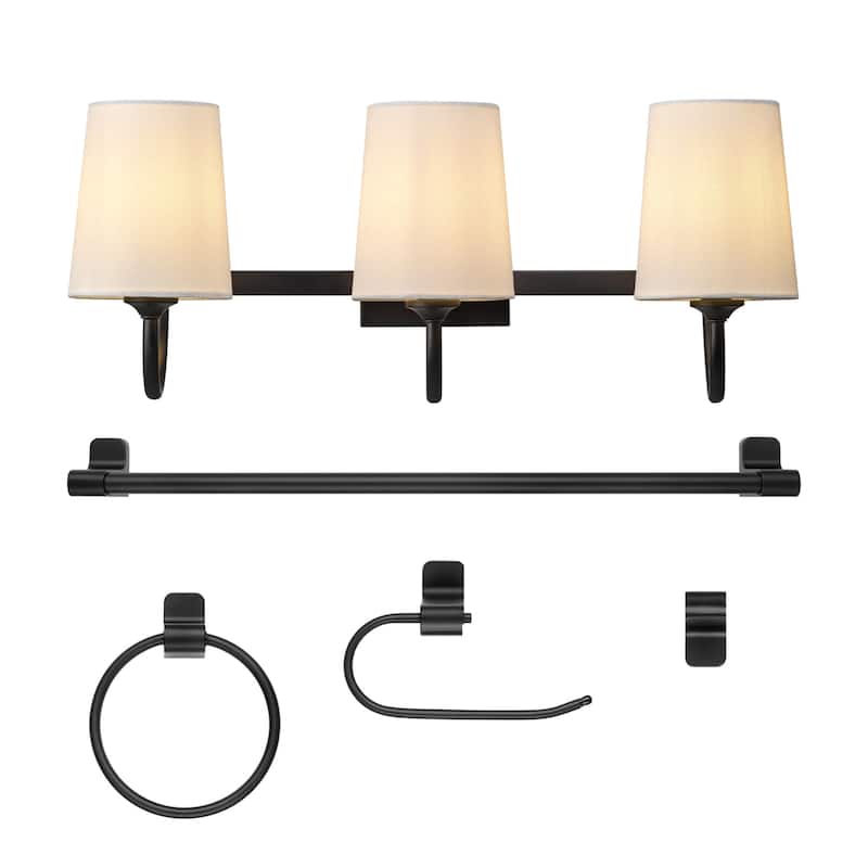 Globe Electric 91009586 Clarissa Bathroom Vanity Set - 3 Light 22" - Matte