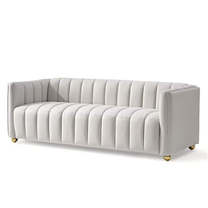 Channel Tufted Glam Indoor Living Room Sofa