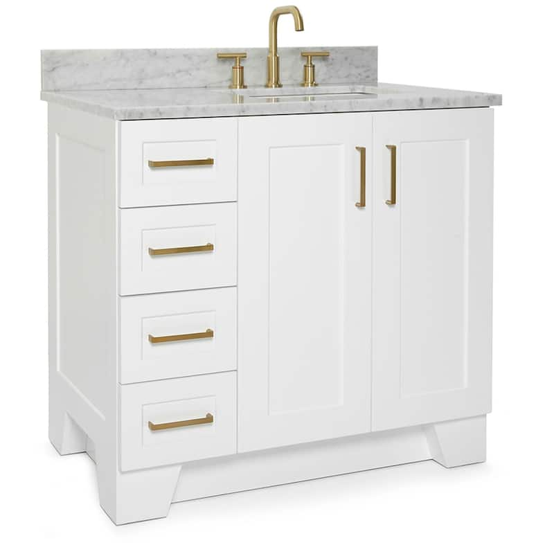 Ariel Q037SRCW2RVO Taylor 37" Free Standing Single Rectangular Basin