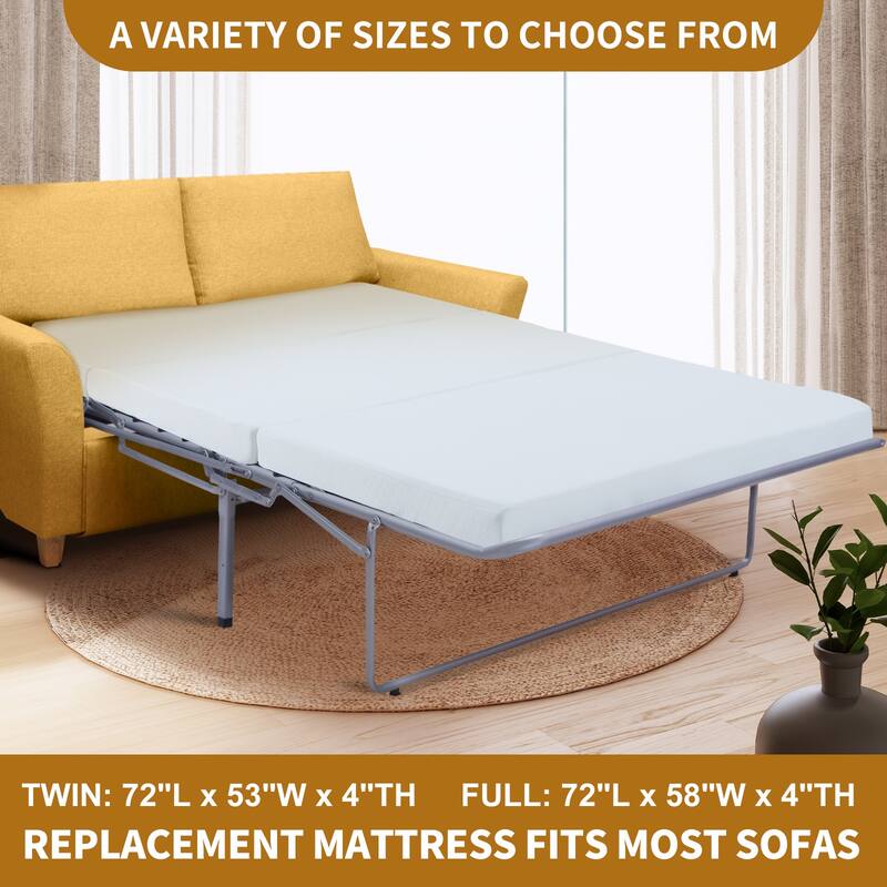 Foldable Pull Out Sofa Bed Replacement Mattress, Sofa Not Included