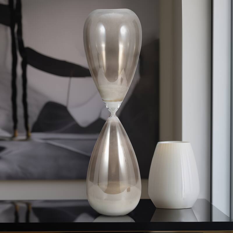 Contemporary Hourglass Sculpture for Home Decor - Stylish Decorative Object