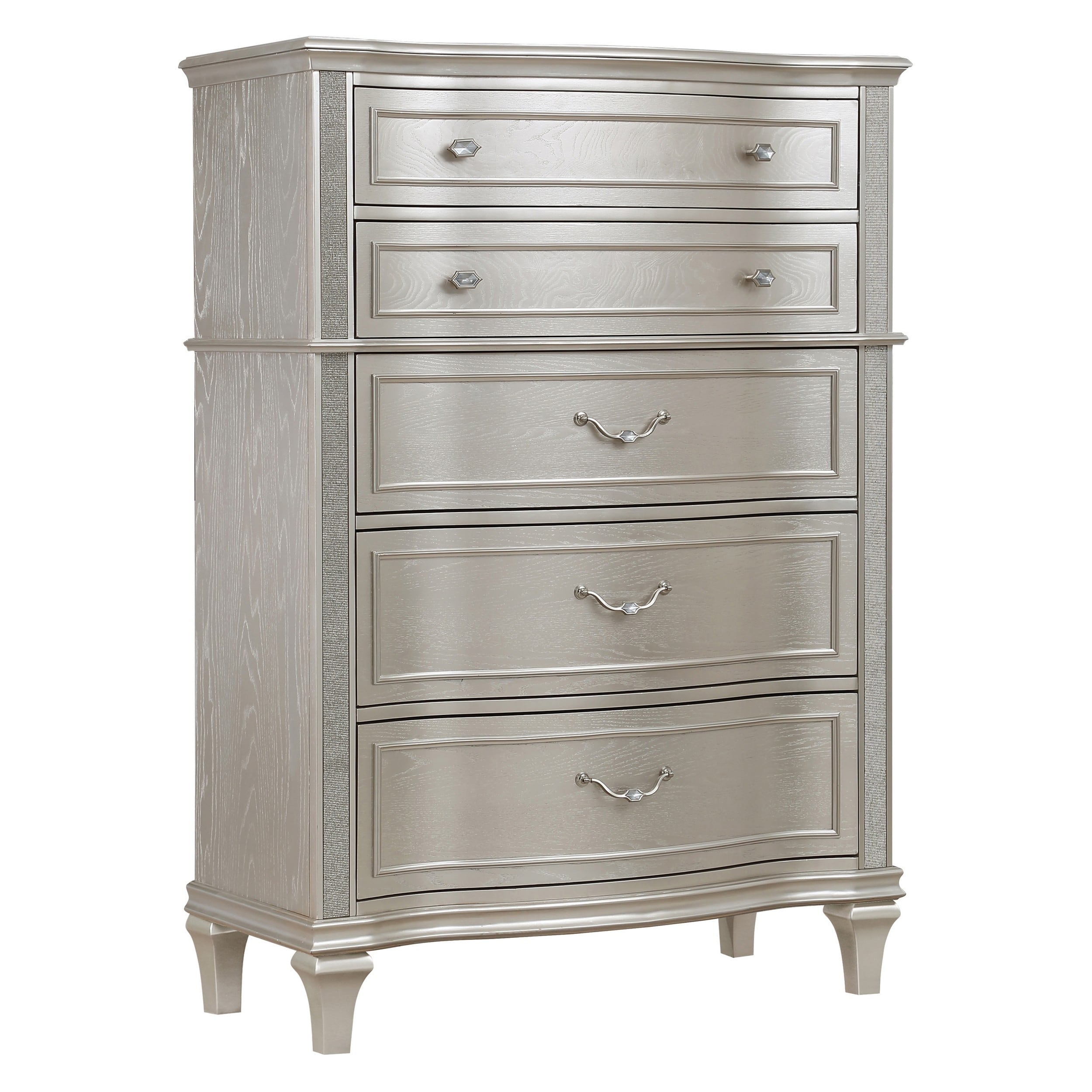 Silver tall hot sale dresser