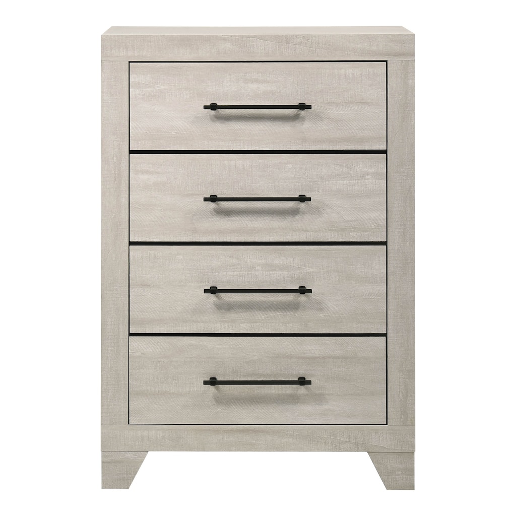 Furniture of America Imana Modern Light Grey Wood 4-Drawer Chest