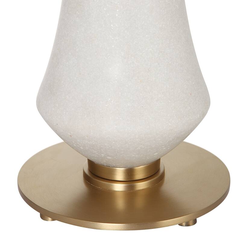 Flared Base Table Lamp with Tapered Drum Shade - 35.5" - Cream