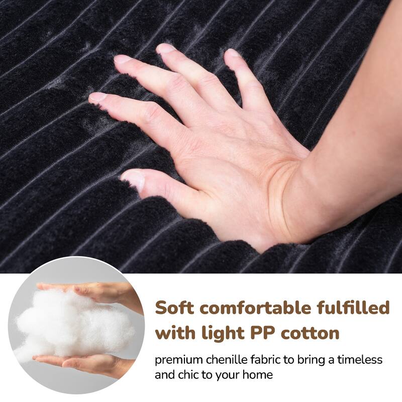 Anmytek 105 Inch Comfortable L-Shaped Modular Sofa - Plush Upholstery All-Foam No Springs Vacuum-Packed