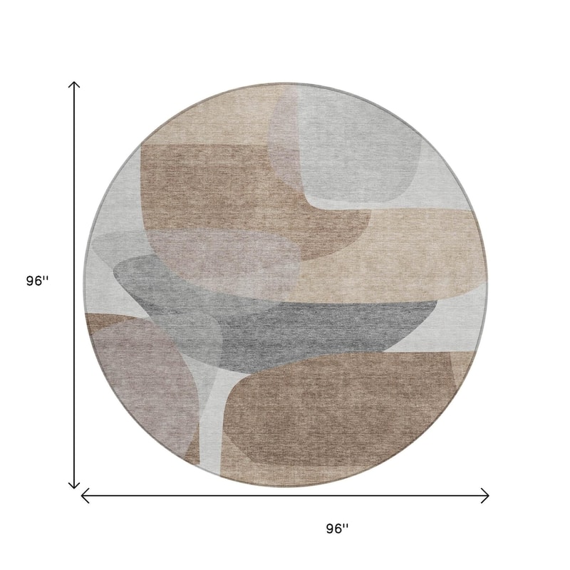 HomeRoots Abstract Transitional Rectangle Outdoor Rug