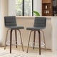 preview thumbnail 42 of 198, 26"/29" Faux Leather Swivel Bar/Counter Stools, Set of 2/3 Set of 2 - Grey - Counter Height