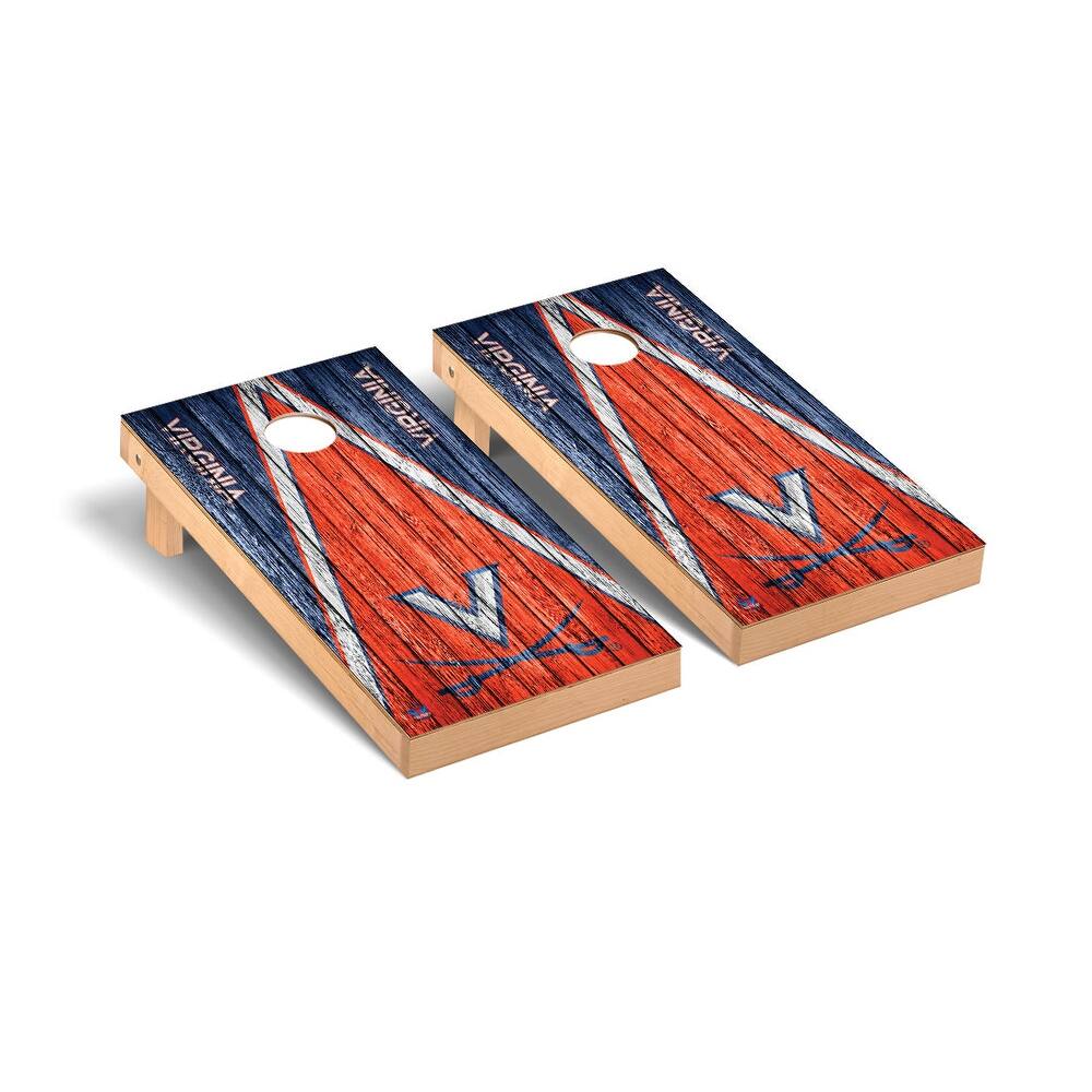 Virginia UVA Cavaliers Wahoos Triangle Cornhole Board Set