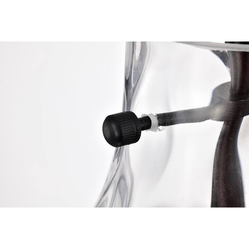 Clear Dimpled Cylindrical Glass Pendant Ceiling Light - 12in