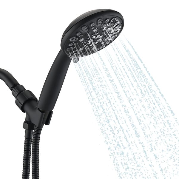 slide 2 of 11, YASINU Single-Handle 7-Spray Round High-Pressure Shower Faucet