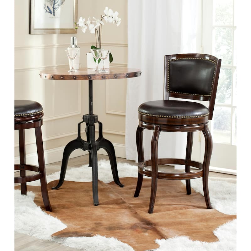 SAFAVIEH Mihoko Sierra Brown 29-inch Bar Stool - 24" x 25" x 45" - 24Wx25Dx45H - Espresso/Brown