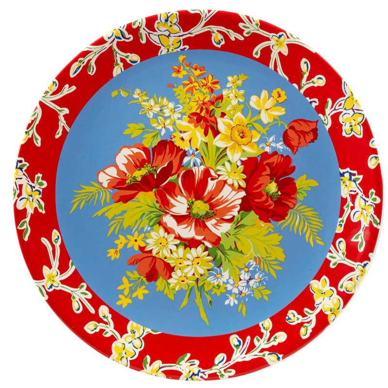 Certified International Blossom Round Platter - 13" Diam x 1.25"