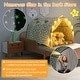 preview thumbnail 7 of 7, Grey Flannel Kids Bed Tent with Glow Stars, Mesh Curtains and Playhouse Decor - 54" x 40" x 32" (L x W x H)