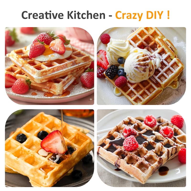 2-Slice Waffle Maker with Adjustable Temperature Control