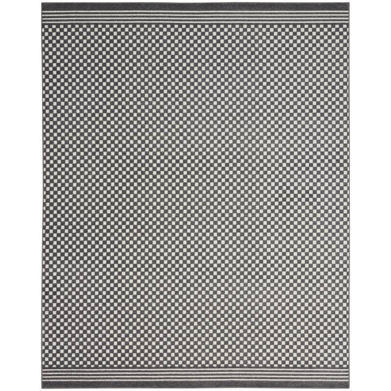 Nourison Casual Indoor only Geometric Area Rug - 7' 10" x 9' 10" - Grey - Rectangle