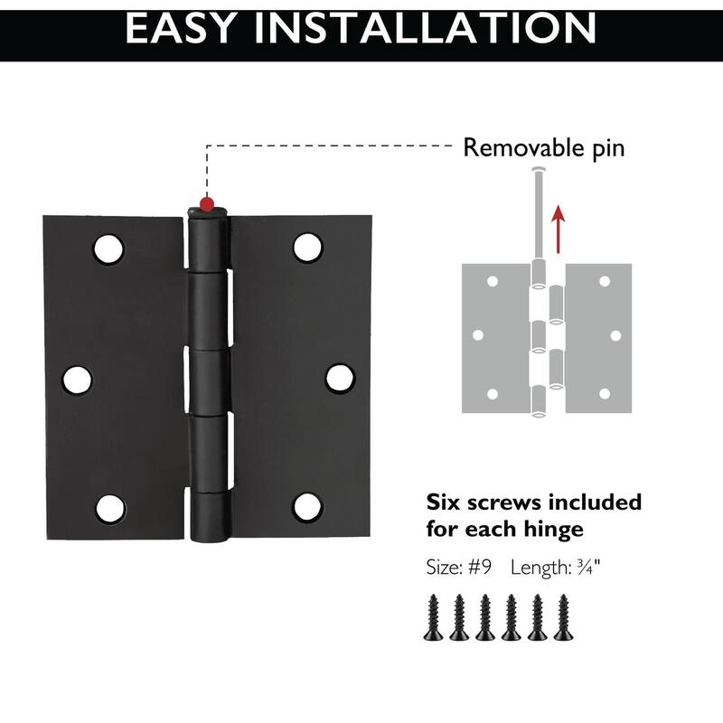 Design House 188920 3-1/2" x 3-1/2" Butt Square Corner Surface Mount